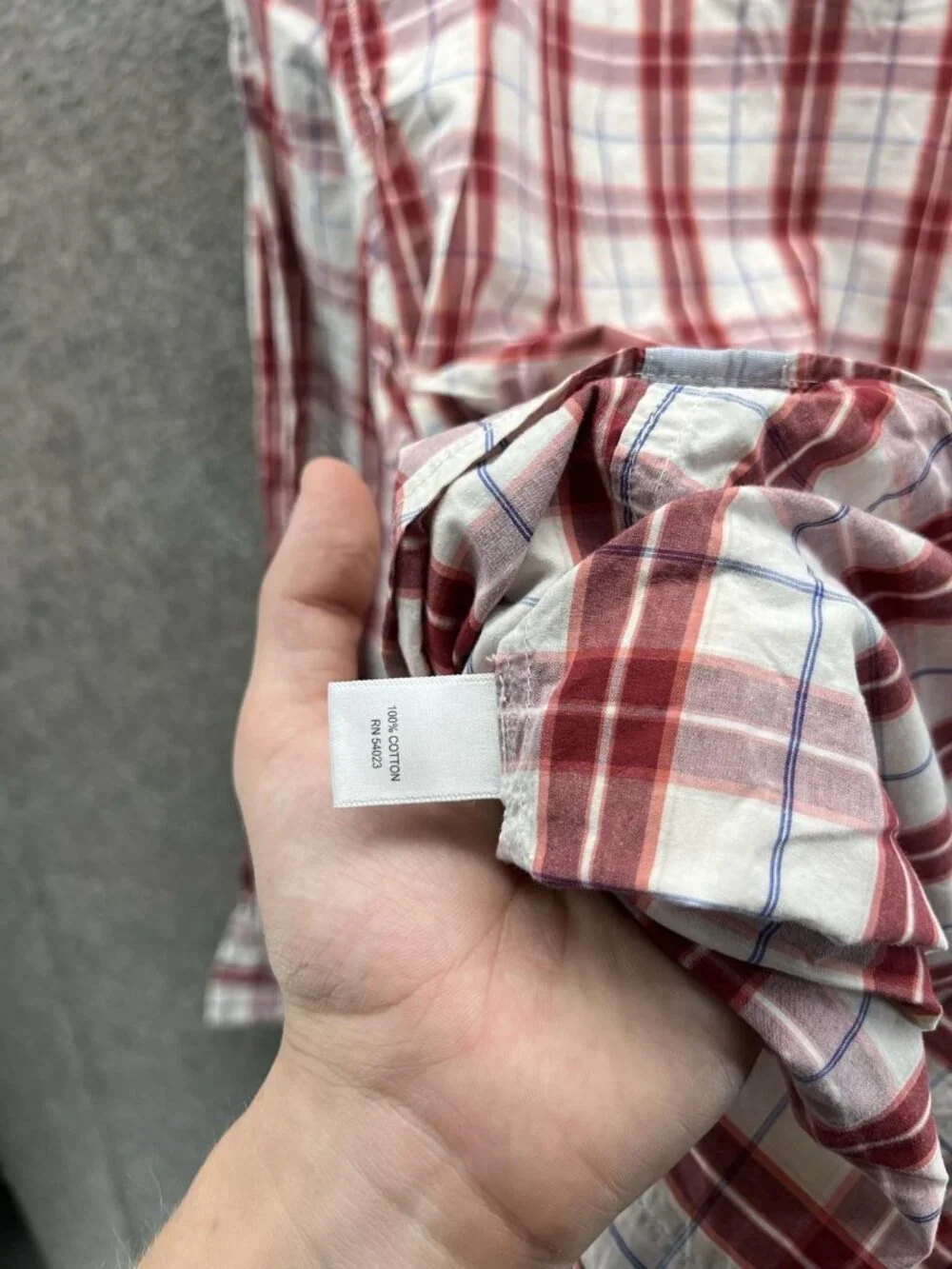 Banana Republic Shirt Men XL Red Plaid Long Sleeve Button Up Cotton Casual